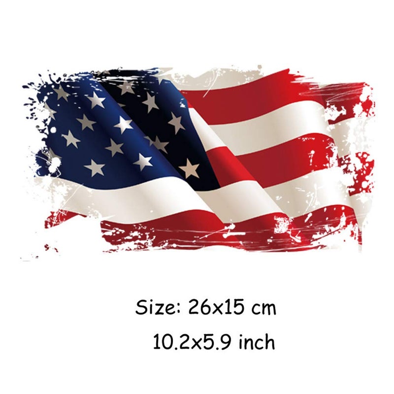Adonisaon American Flag Iron on Patch Heat Transfer Stickers for Jackets Jeans T-Shirt Clothing Decorations Women Men Kids Large Patch Decal - Image 4